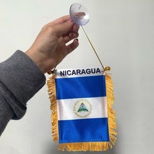 Nicaragua window hanging flag banners with suction